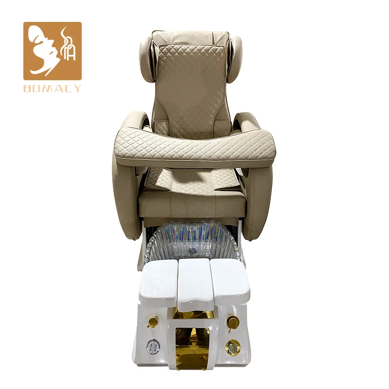 

Bomacy 2025 New Pedicure Chair Has an Adjustable Backrest and a Foot Bath Basin, Which Can Be Placed on a Manicure Board