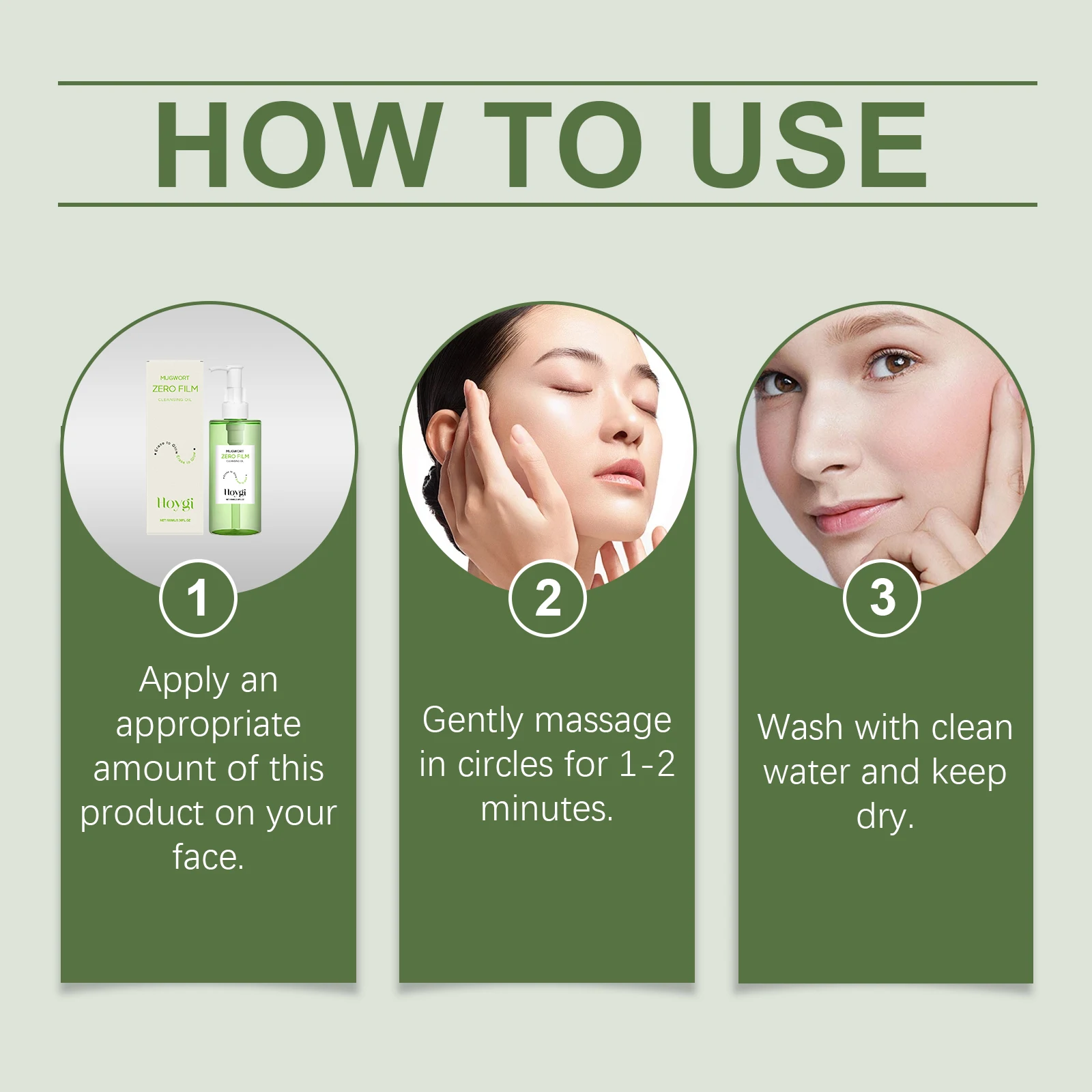 優しい洗顔オイル：メイクを優しく落とし、顔、目元、唇の部分を落ち着かせ、洗浄します。肌をクリアにします。