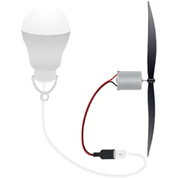Mini Wind Turbine Motor Led Windmill Micro Wind Turbine Wind Turbine Science Teaching Tool Model USB 1M 20V 5W