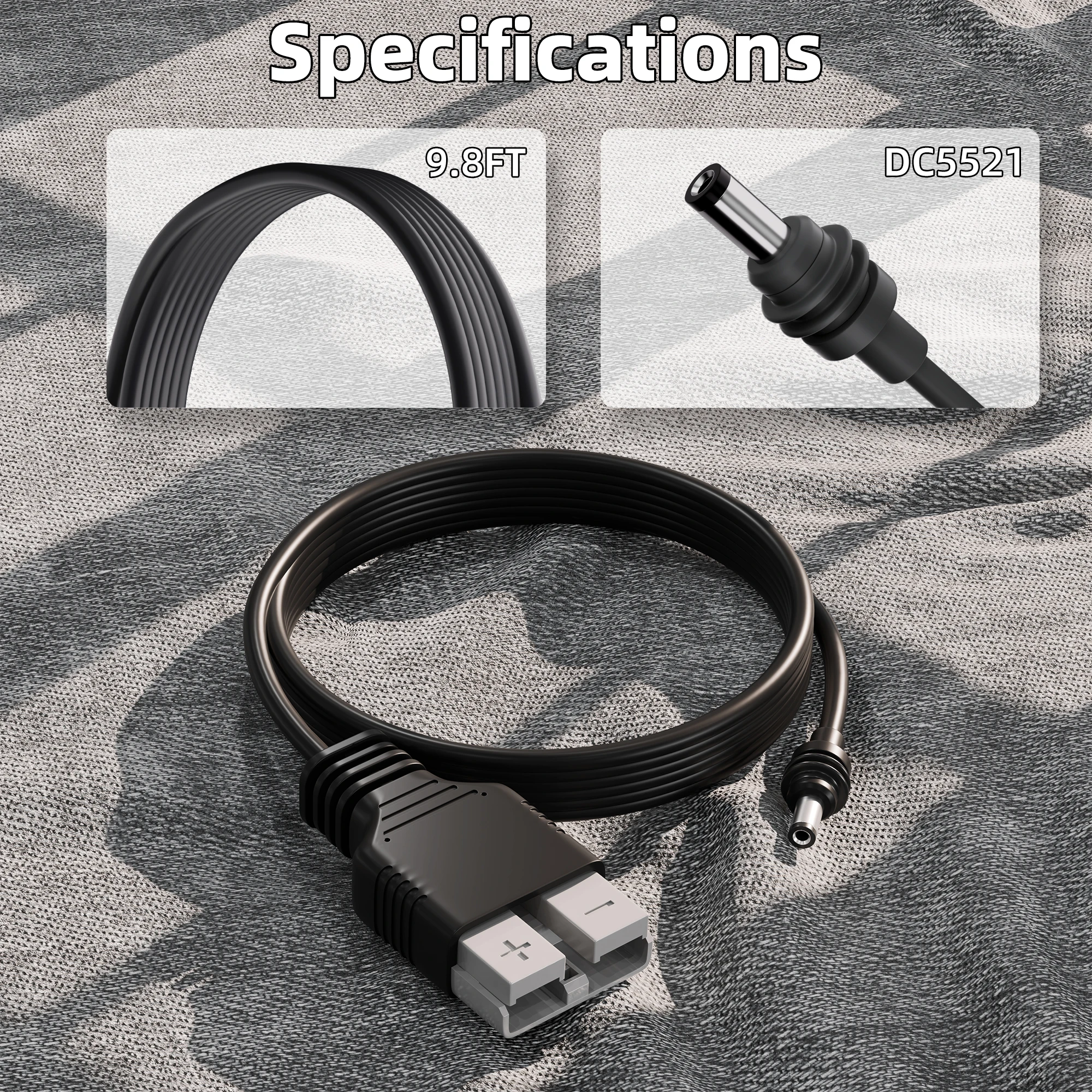 3M Starlink Mini Cable Connector 50A Starlink Mini Power Cable to DC Plug Accessories for Automotive RV