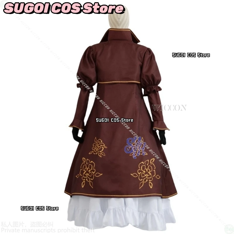 ชุดคอสเพลย์คาทีรีนจากอนิเมะเกม Limbus Company สไตล์วินเทจแบบพระราชวัง สีน้ำตาลหวานสไตล์โลลิต้า ชุดเดรสสีขาวสำหรับฮาโลวีน {SUGOI COS}