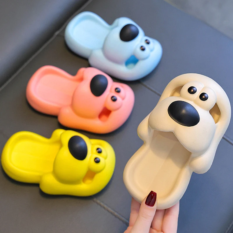 Summer Children\'s Boy Girl Slippers Cartoon Dog Sandals Anti-Slip Kid Shoes Soft Sole Baby Slippers Indoor Hole Shoes A1219