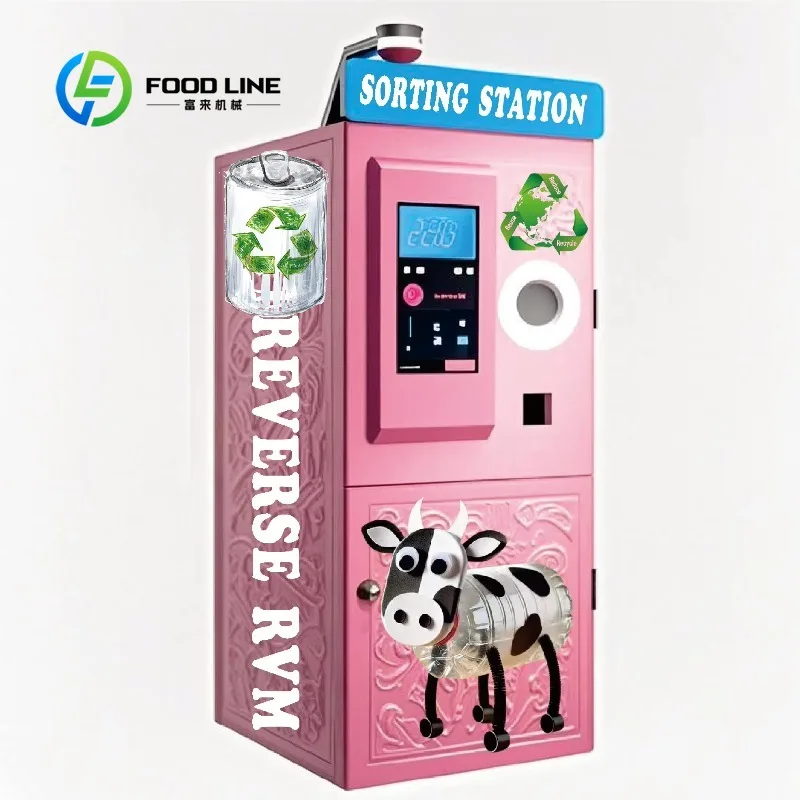 Customized 2025 New AI Sorting Reverse Vending Machine Auto-Press for Plastic/Bottles/Cans Supermarket/Airport
