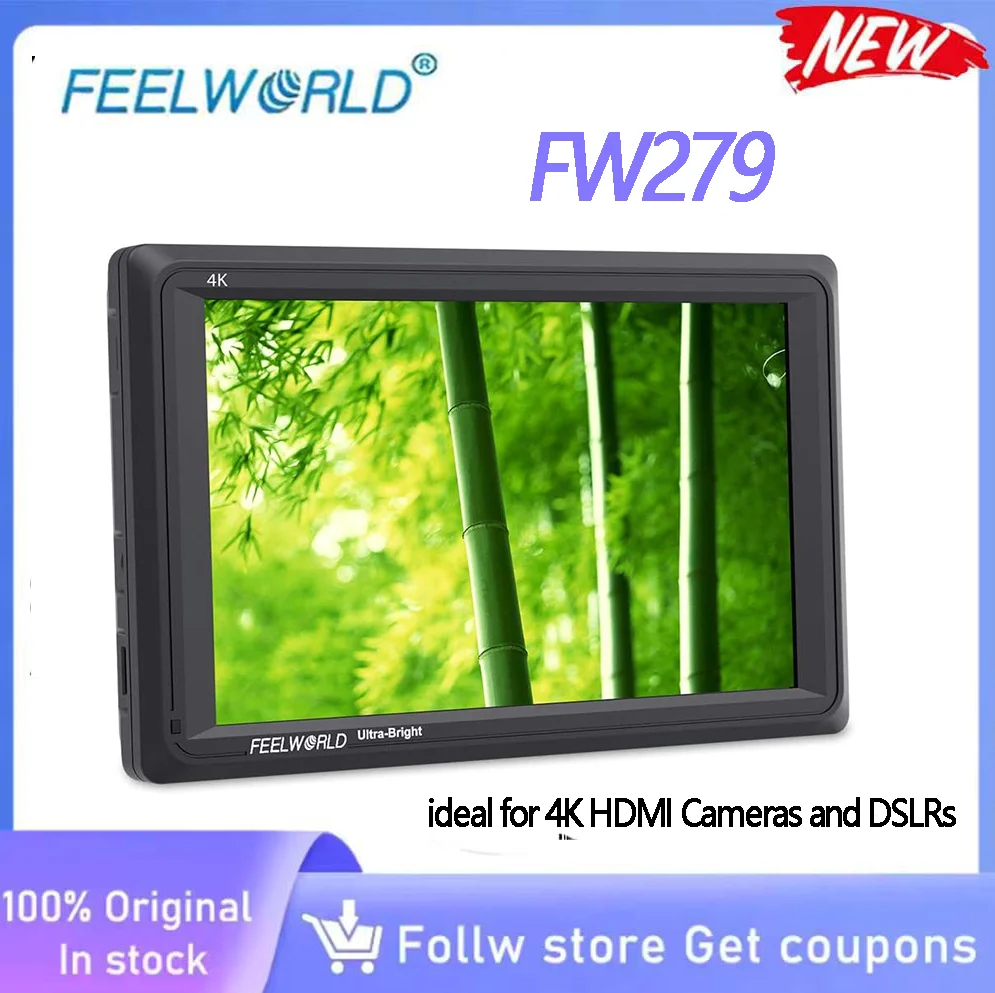 FEELWORLD FW279 7-дюймовый ультраяркий монитор для DSLR-камер с яркостью 2200 нит |   4K HDMI вход/выход, гистограмма формы сигнала, помощь в фокусировке, для