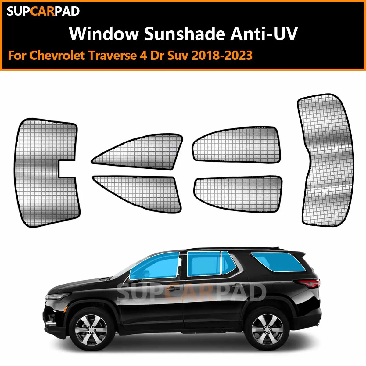 

For Chevrolet Traverse 4 Dr Suv 2018-2023 Custom Car Window Sunshade Anti-UV Car Sun Window Visors Sunshade Covers Accessories
