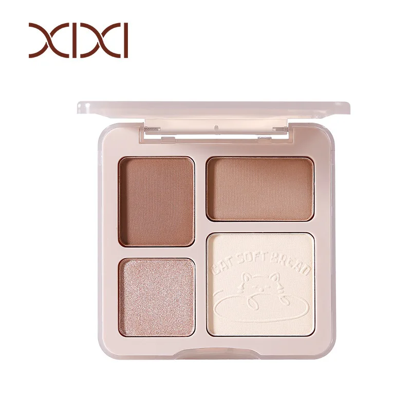 Xixi Four-color Contouring Tray, Matte, High-gloss, Pearlescent, Brightening, Three-dimensional Shadow, Nose Shadow, Novice