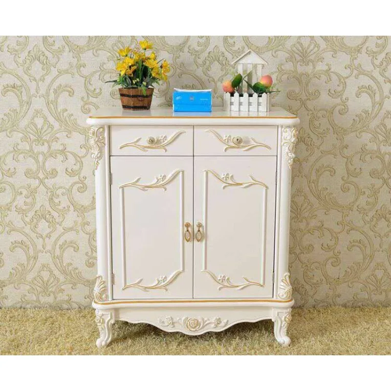 Factory direct sales, black, reddish-brown European shoe cabinet, Korean locker, gold-painted silver, ivory white, and white ent