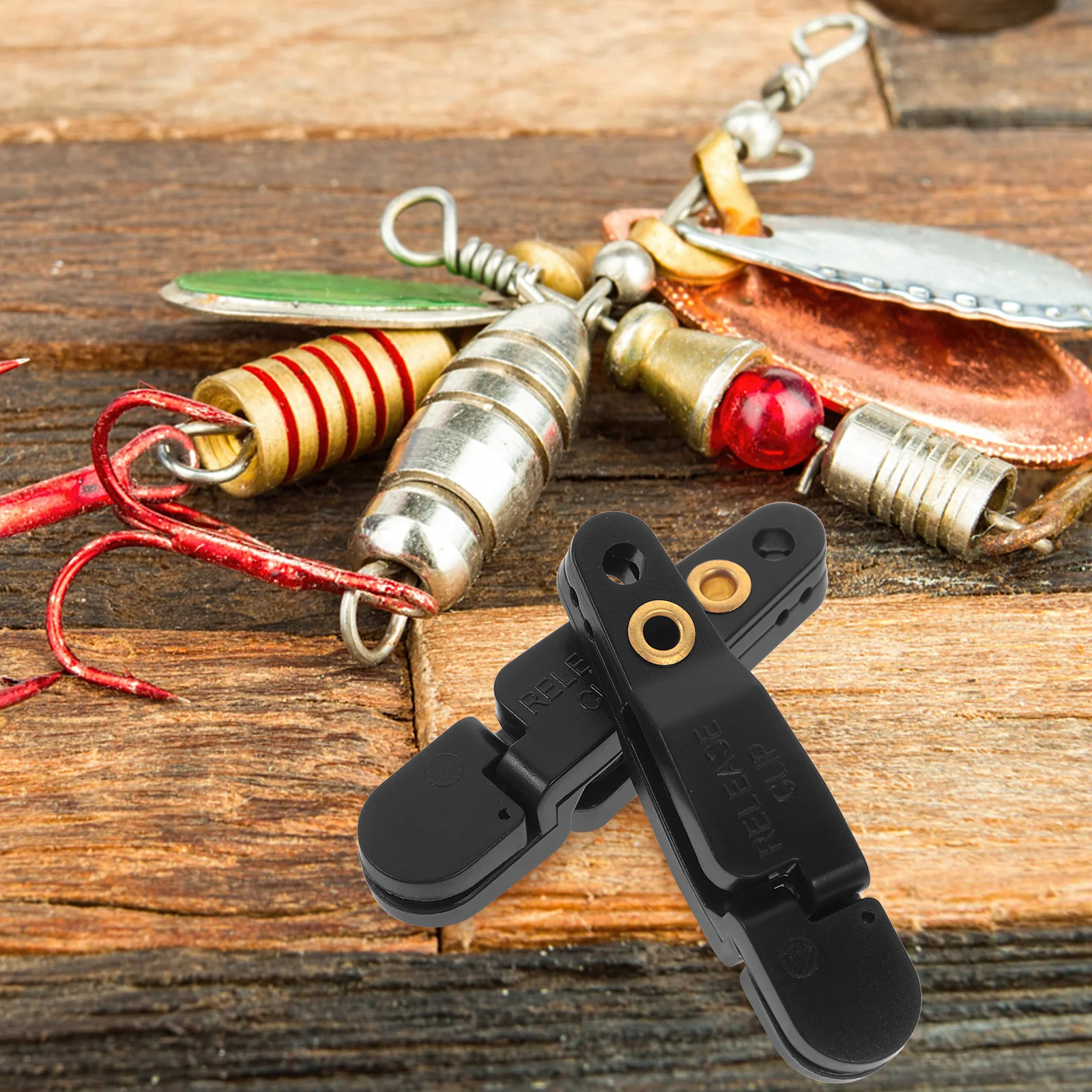 2 قطعة الإصدار التوتر الثقيل المشبك مبطن تصميم أدوات الصيد المفاتيح مرفق المسوي مجلس كليب المسوي مجلس الإصدار كليب