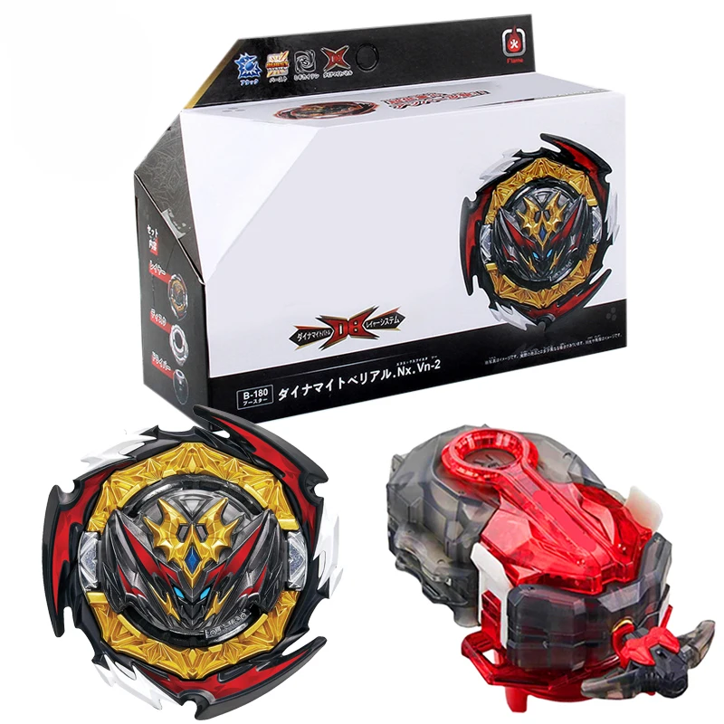 Dynamite Battle Bey Set B-180 Dynamite Belial Booster B180 Spinning Top with Custom Launcher Kids Toys for Boys Gift