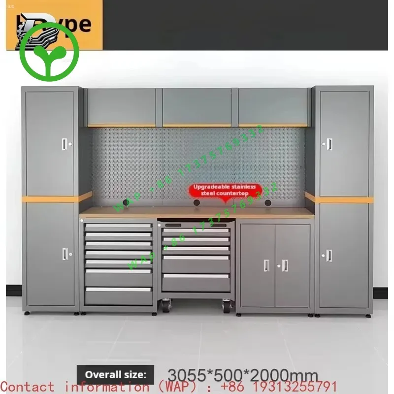 【Best-selling】Heavy-Duty Modular Workbench Tool Cabinet Cold Rolled Steel Garage Workstation 6-8 Drawers Customizable Support