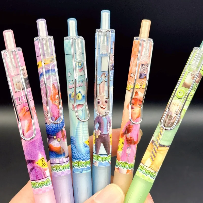 Disney Zootopia Judy Nick Anime Cartoon-Muster einziehbarer Gelstift, süßes Studenten-Briefpapier im Mädchen-Herz-Stil, Preise, Großhandel