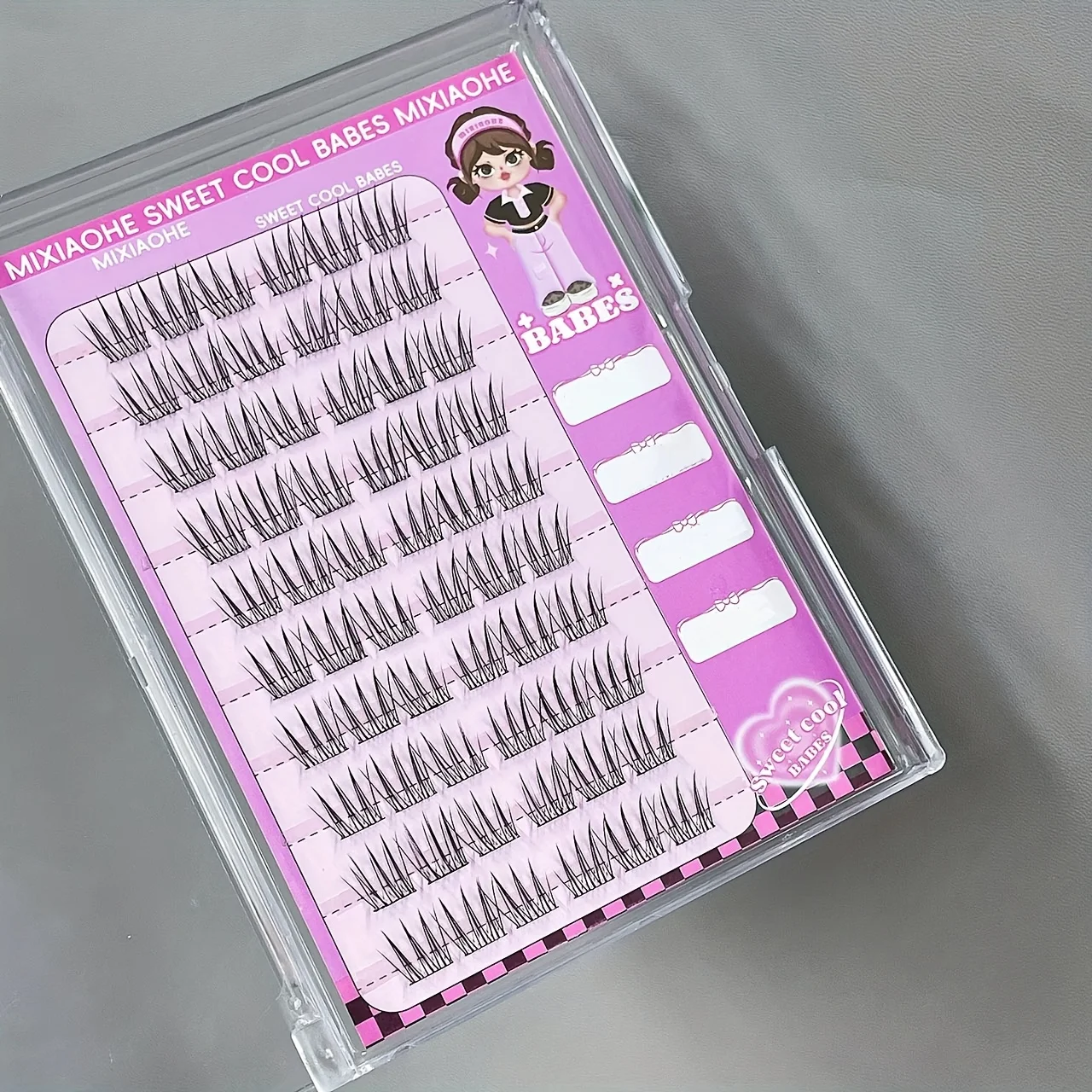 Mixiaohe 60 Cluster Koreanische C-Curl Wimpern Klebefrei Ohne Entfernung Natürliche Segmentierte Wimpern 10-13mm – Detail 3