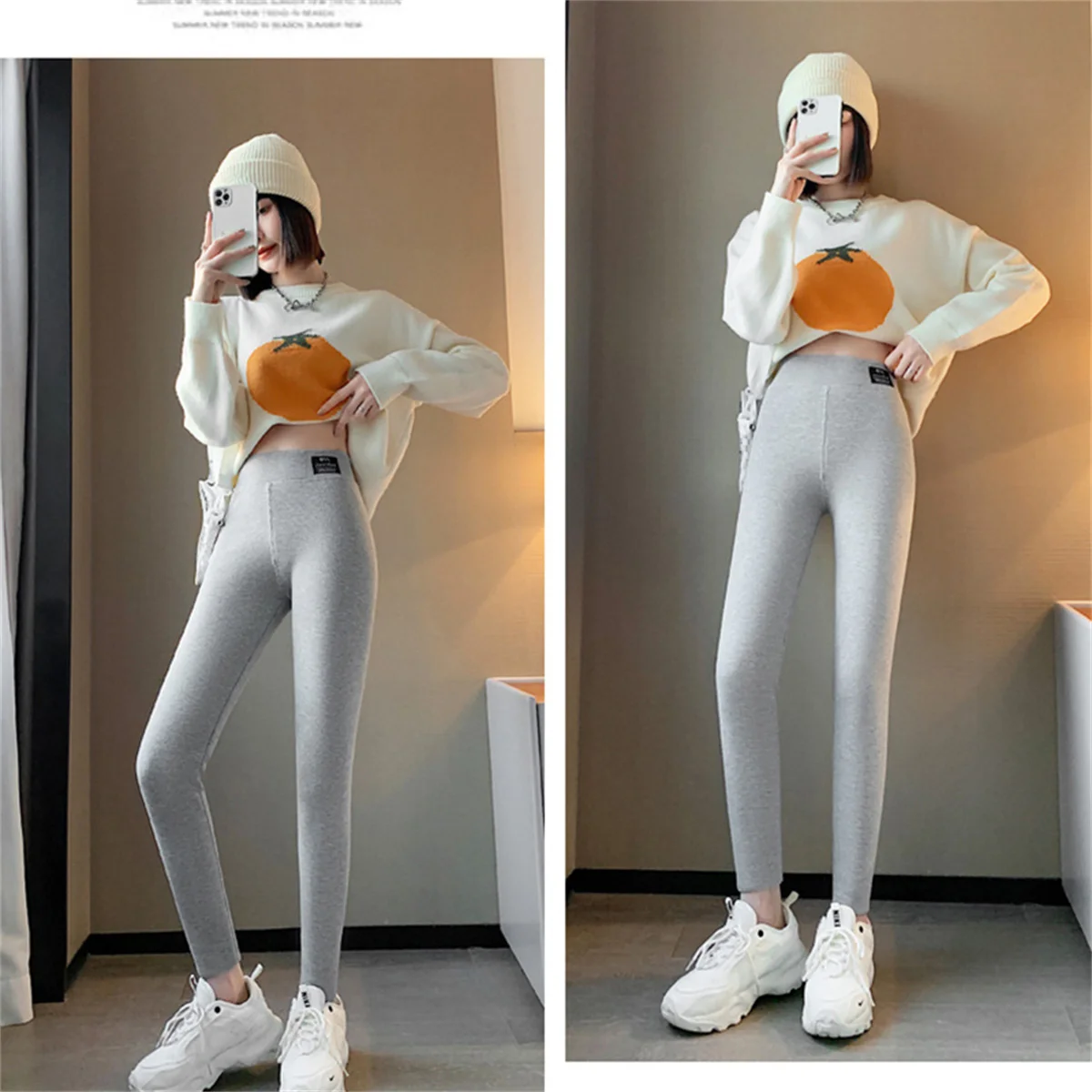 Winter Leggings For Women Warm Thick Thicken Pants Solid Color Velvet Thermal Leggins 2024 New High Waist Stretchy Leggings