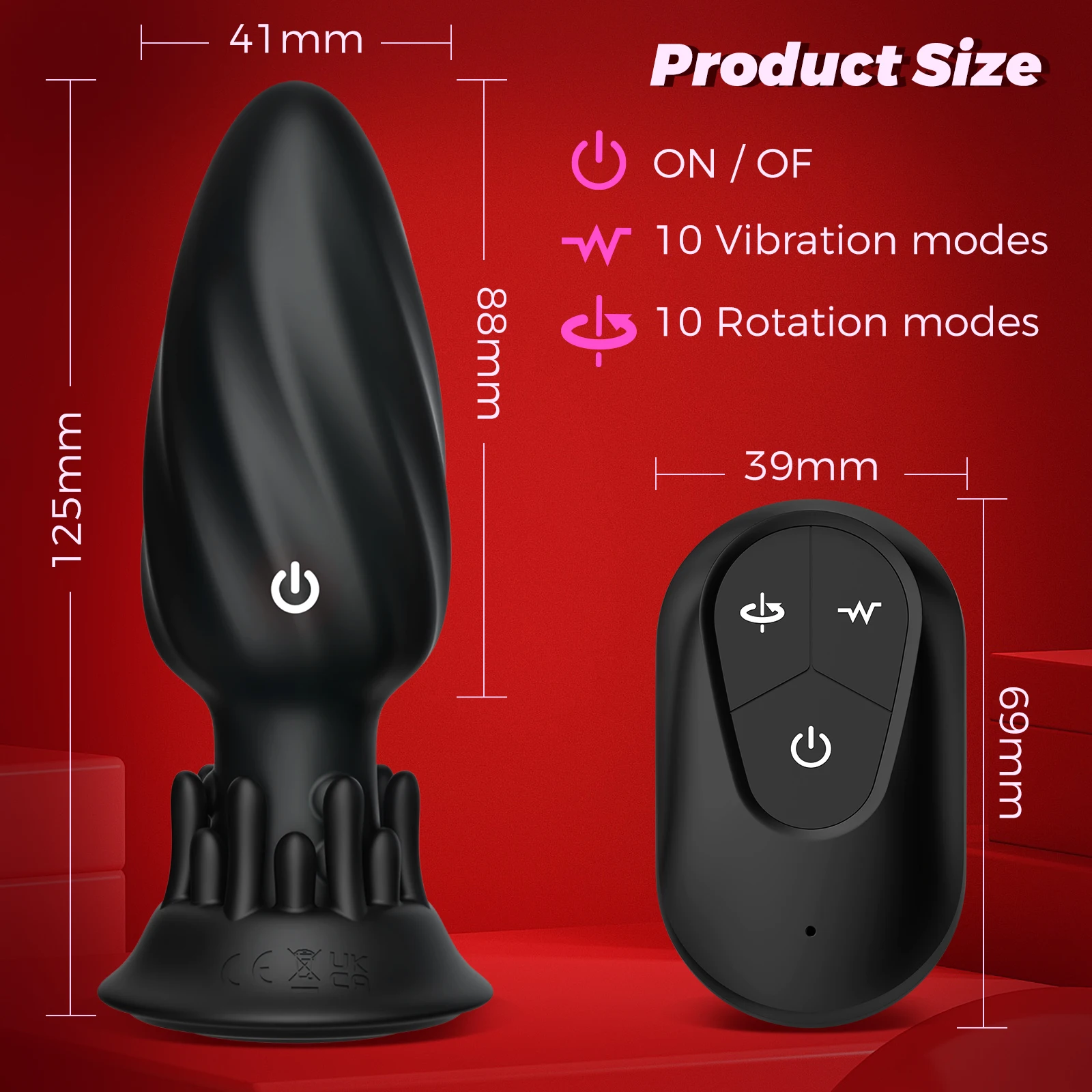 360 controle remoto rotativo plugue anal vibrador vibrador silicone massageador de próstata anal butt plug dilatador brinquedos sexuais para mulheres