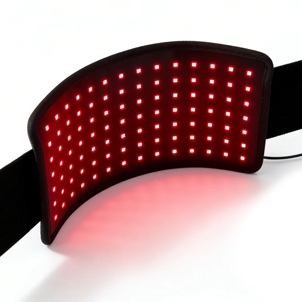 120 LEDs Phototherapy Red Light 850nm 660nm Waist Back Pain Relief Massage Belt Hot Compress Relaxation Body Shaping Weight Loss