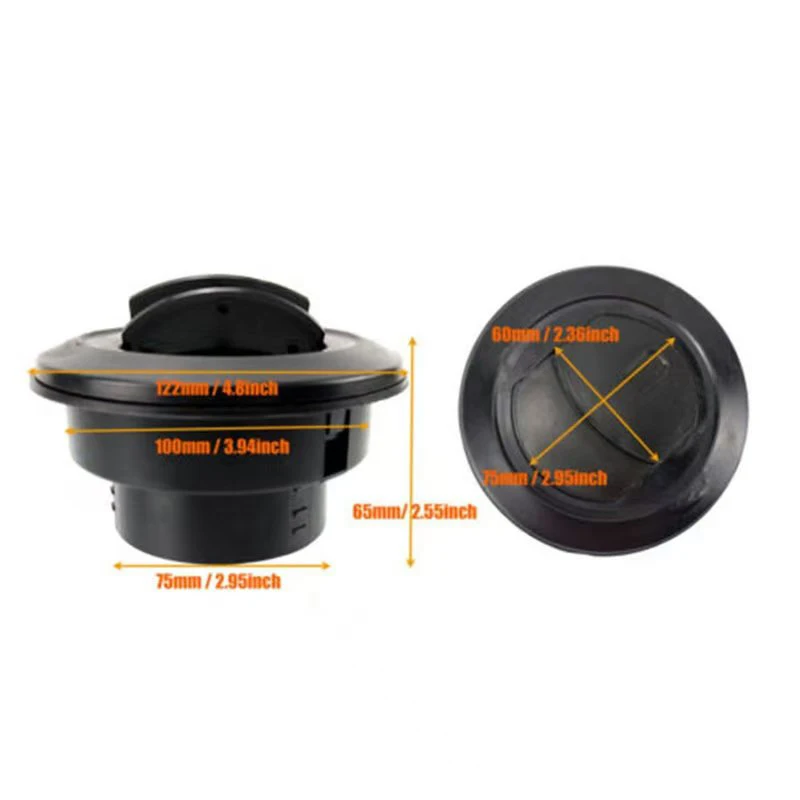75mm Air Outlet Vent Closeable Rotatable Black For Webasto Eberspacher Heater For Car Air-conditioning Vent Car Accessories