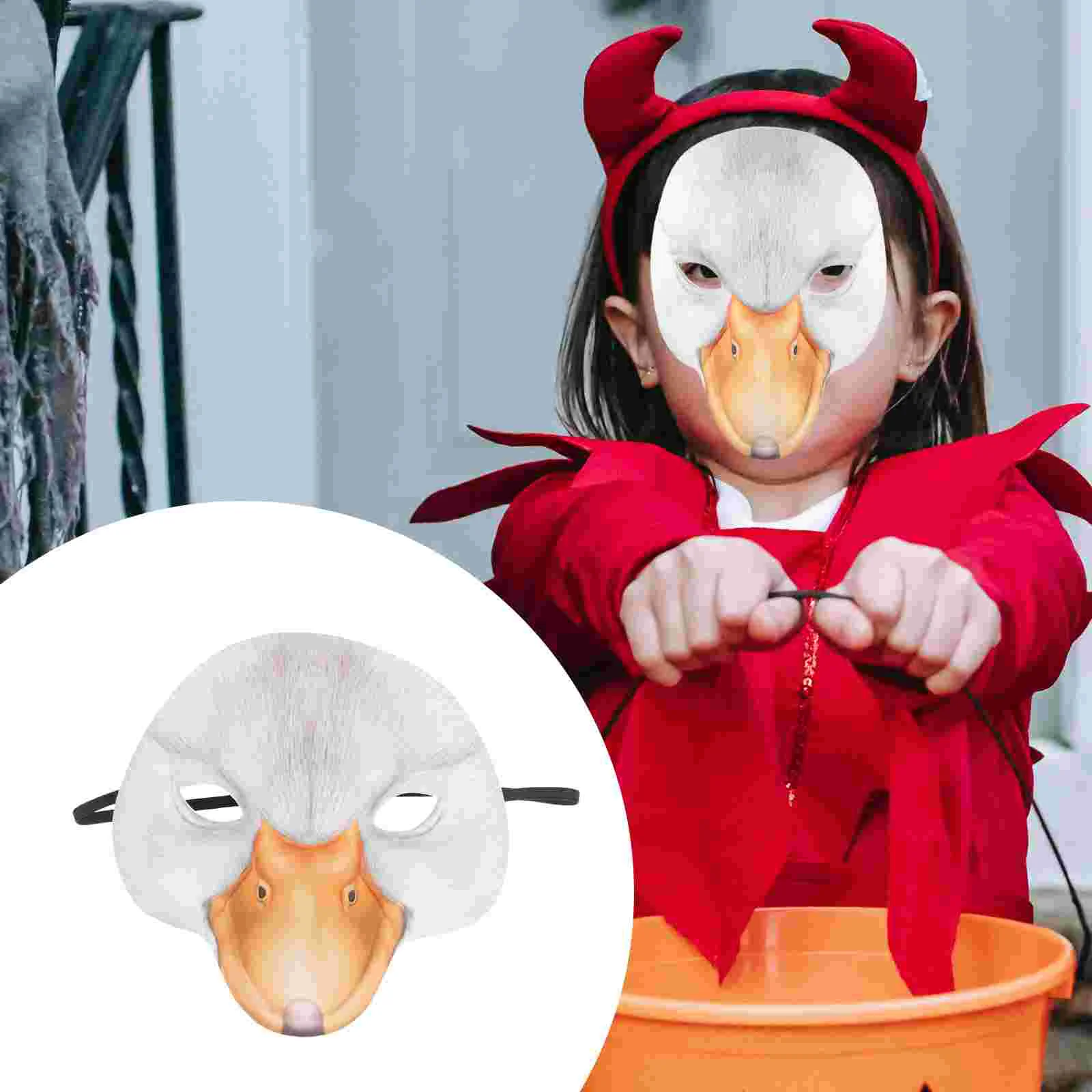 

Halloween Mask Cute Carnival Funny Masquerade Party Props Duck (white Eda18007b) Animals Festival Creative Eva Miss Facial