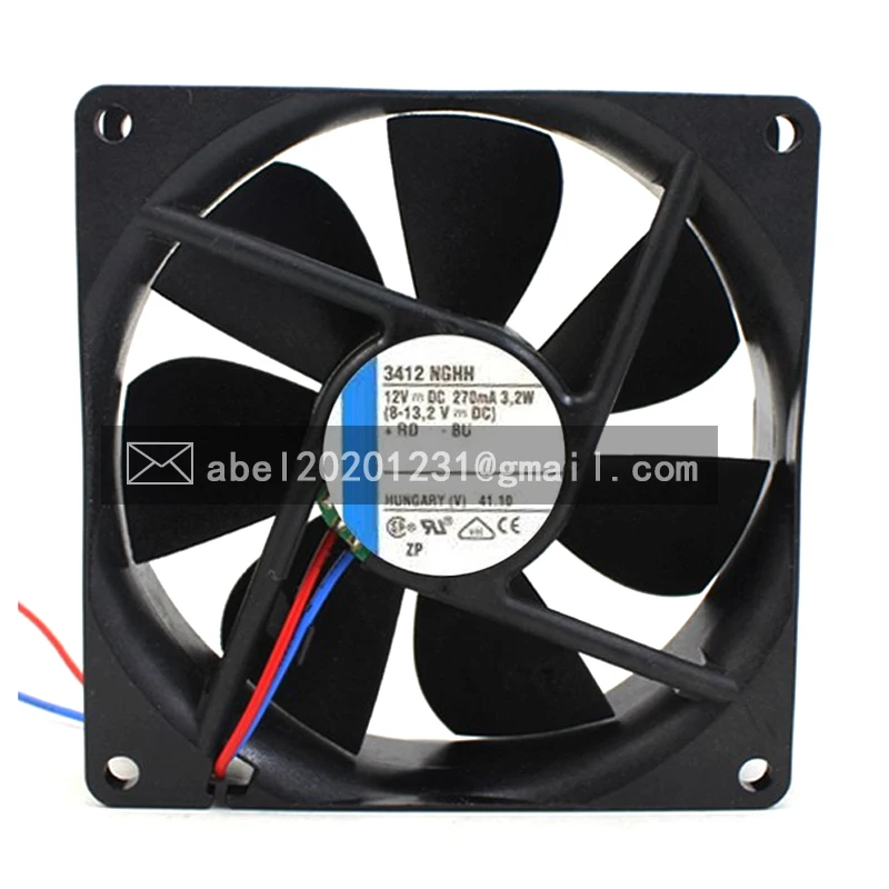 

BRAND NEW ORIGINAL 3412NGHH 3412 NGHH DC 12V COOLING FAN 9225 92*92*25 MM