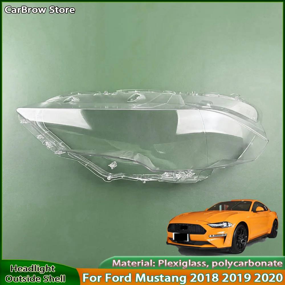 

Прозрачный корпус фары, замена оригинального абажура для Ford Mustang 2018 2019 2020, крышка передней фары