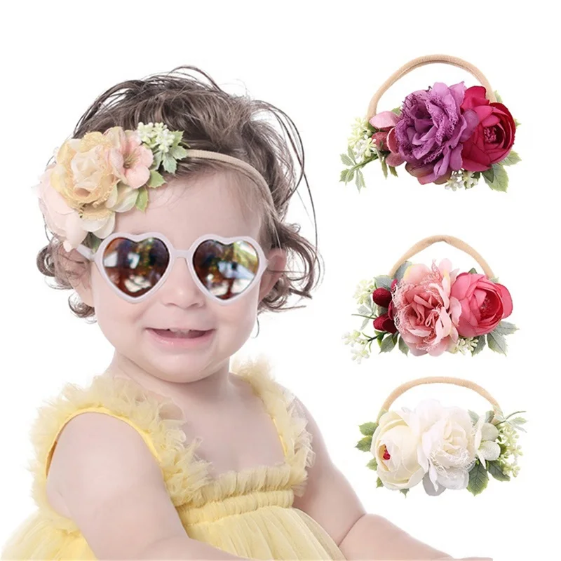 

Baby Girls Headband Sweet Flower Toddler Kids Hair Band Newborn Elastic Headwear Cute Fashion Hair Accessories