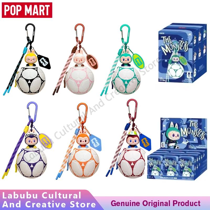 

Оригинальный POP MART THE MONSTERS FIFA SERIES - Коллекционная мини-сумка в форме футбольного мяча, брелок-подвеска, загадочный подарок-сюрприз
