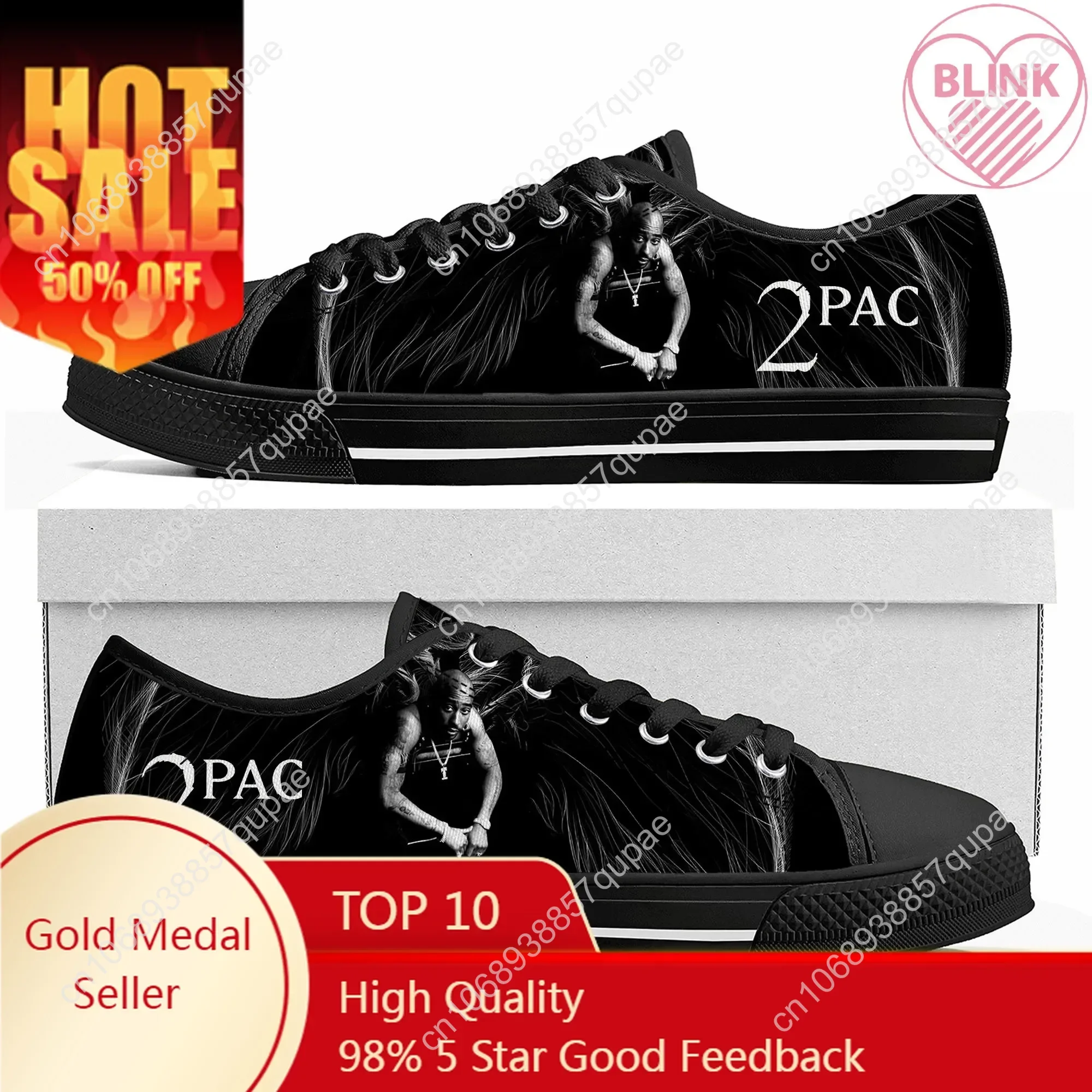 

Rap 2Pac Tupac All Eyez on Me Low Top High Quality Sneakers Mens Womens Teenager Canvas Sneaker Casual Couple Shoes Custom Shoe