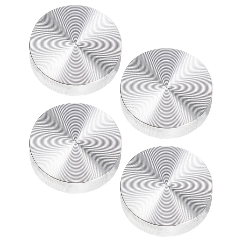 

4pcs Aluminum Alloy Round Disc Adapter For Glass Top Thick Metal Circle Discs Coffee Table End Table Cabinet Use Furniture
