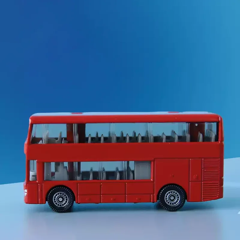 (Packing Length 9.5 CM) SIKU Double Decker Bus 1321 Alloy Car Model Static Display Collectible Toy Gift Souvenir Decoration