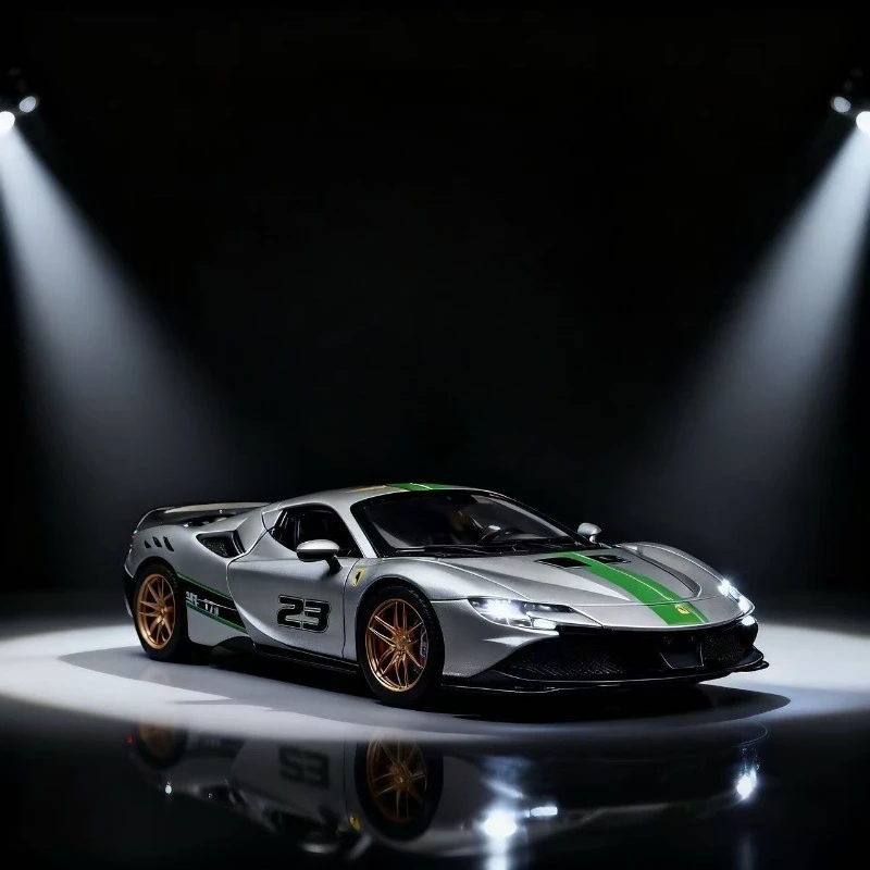 

1:36 Scale Ferrari SF90 Diecast Alloy Super Car Model Sport Racing Vehicle for Collection Gift Home Decoration Ornament