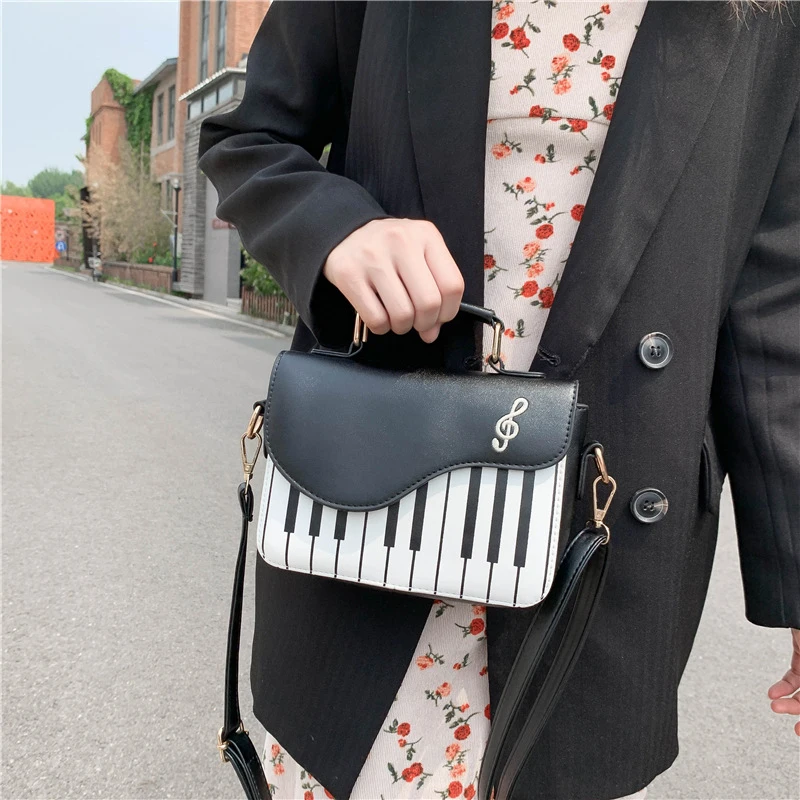 Mini Piano Shaped Novelty Bag, Cute Cartoon Crossbody Bag, Women's Fashion Handbag, Shoulder Bag & Purse