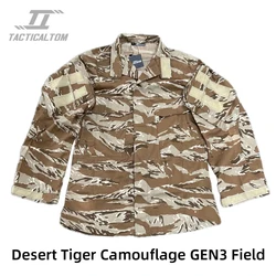 Tactical Desert Tiger Camuflagem Combate Terno, Outdoor Sports Training, Campo, Tom G3, GEN3, manga comprida