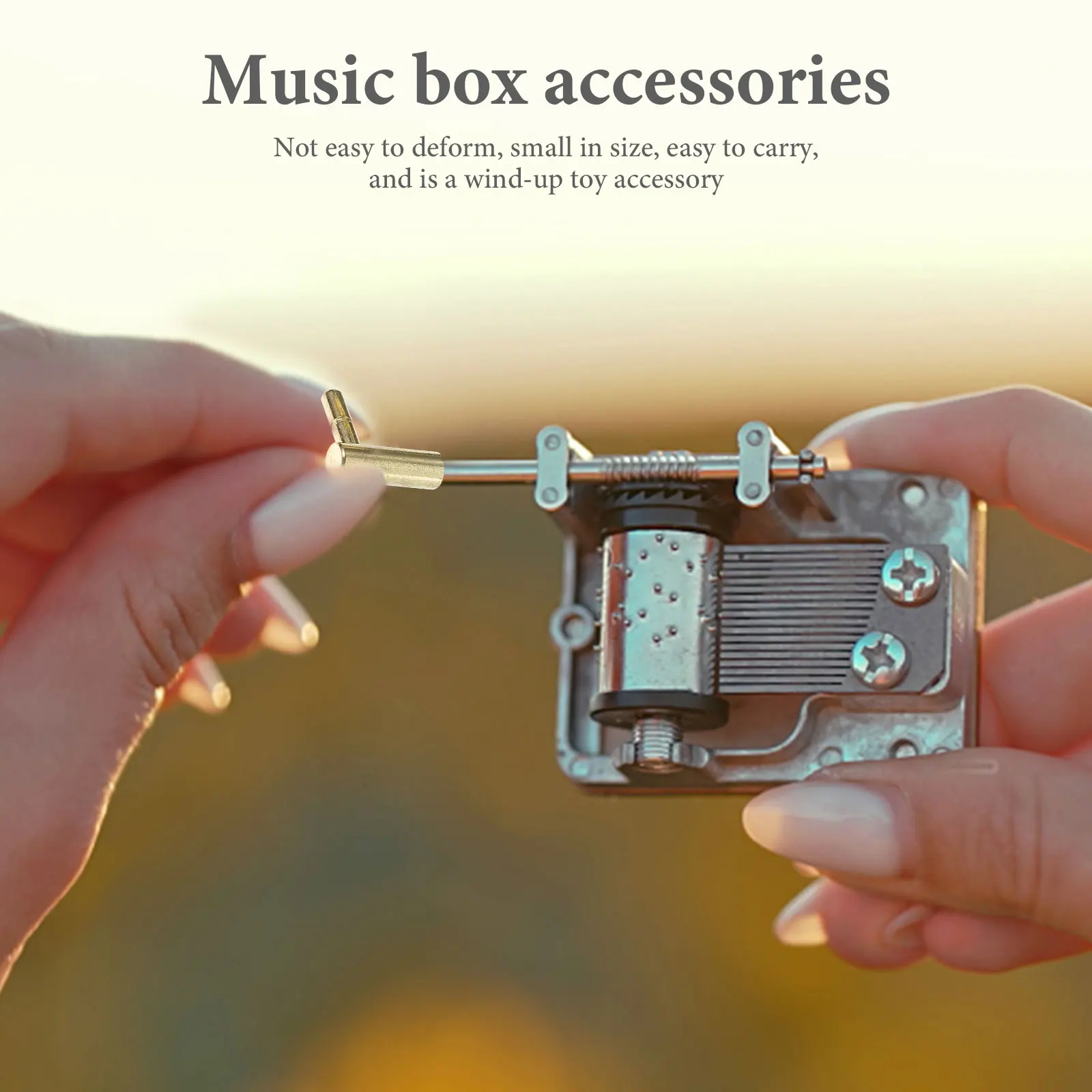 

4Pcs Musical Mechanism Windup Keys Replacement Metal Music Box Winder Accessories DIY Parts Winding Keys for Music Box