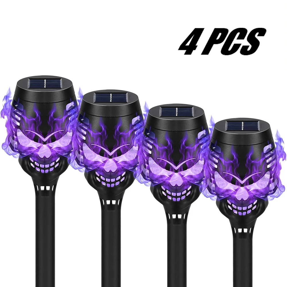 

Фестиваль Хэллоуина, фонари с солнечным пламенем, мерцающий свет, водонепроницаемое украшение для сада, уличный газон, дорожка, двор, торшеры