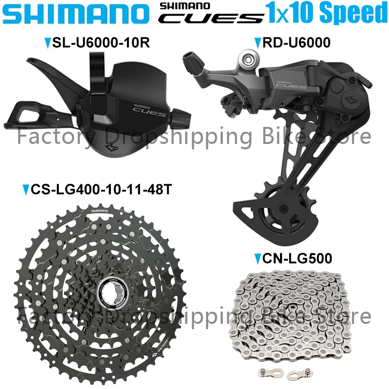 SHIMANO CUES U6000 2X10 Speed MTB Bike Derailleur Groupset CS-LG400 10-48T Cassette Sprocket LG500 Chain Bicycle Original Parts