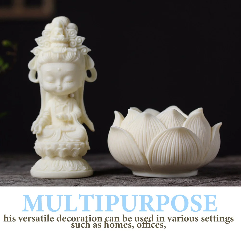 

1Set Resin Buddha Statue Exquisite Desktop Sculpture Decorative Zen Buddha Home Office Garden Resin Craft Figurine