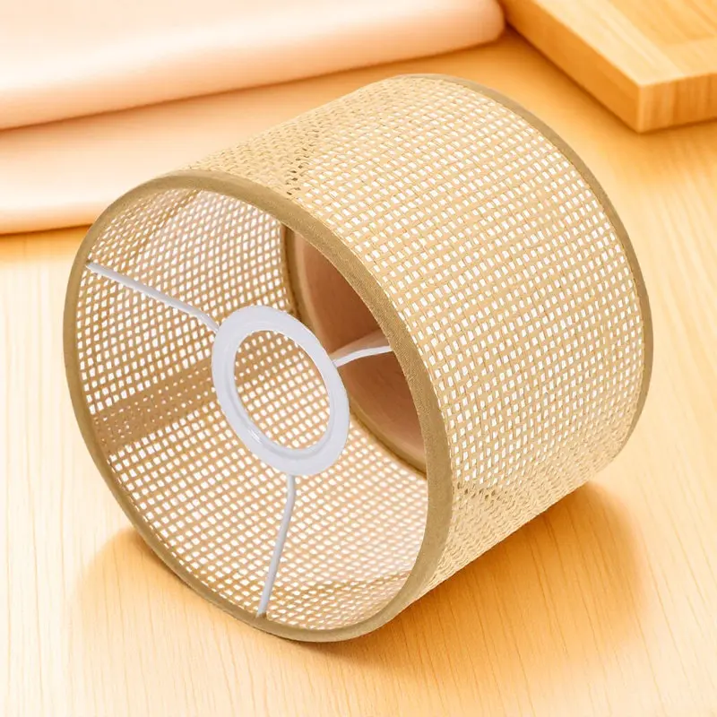 

Плетеный абажур из ротанга и бамбука ручной работы, декоративный защитный чехол для лампы, рассеивающий свет, для использования в помещении