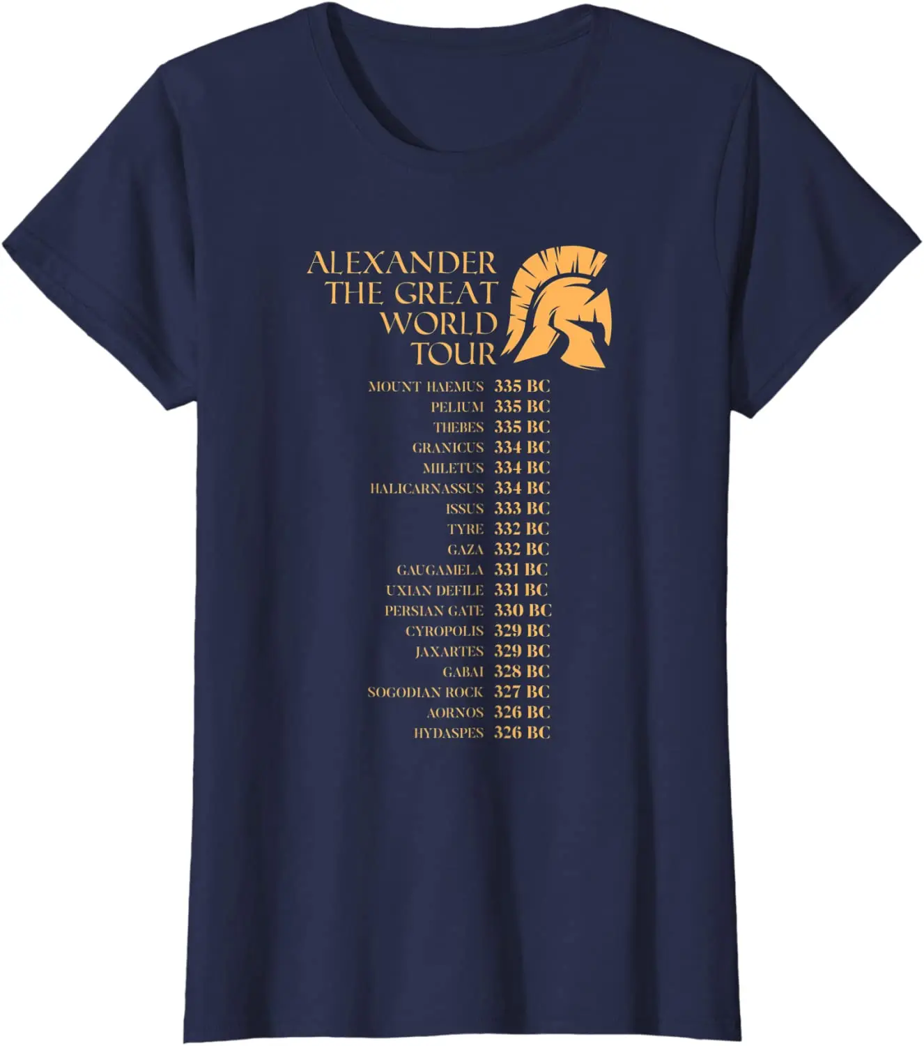 Alexander The Great World Tour. Ancient Greek History Fan Gift T-Shirt Premium Cotton Short Sleeve O-Neck Mens T Shirt New S-3XL