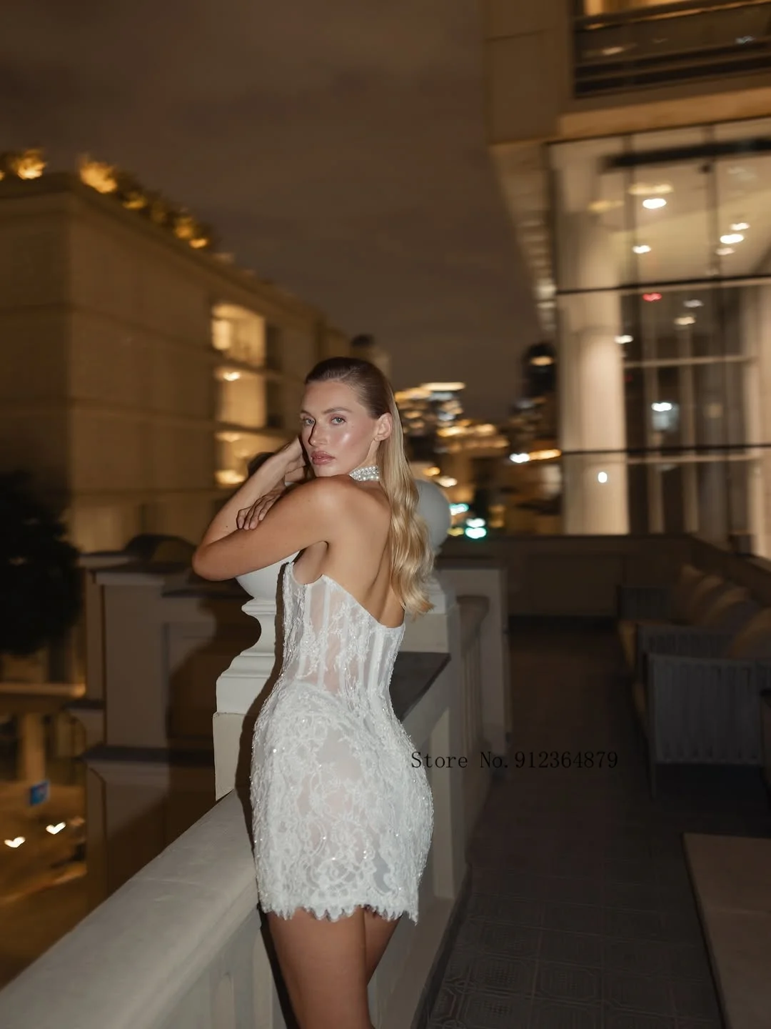 White Lace Corset Mini Evening Dress For Women Sweetheart Neck Structured Bustier Short Formal Outfit فستان حفلة فاخر قصير دانتي