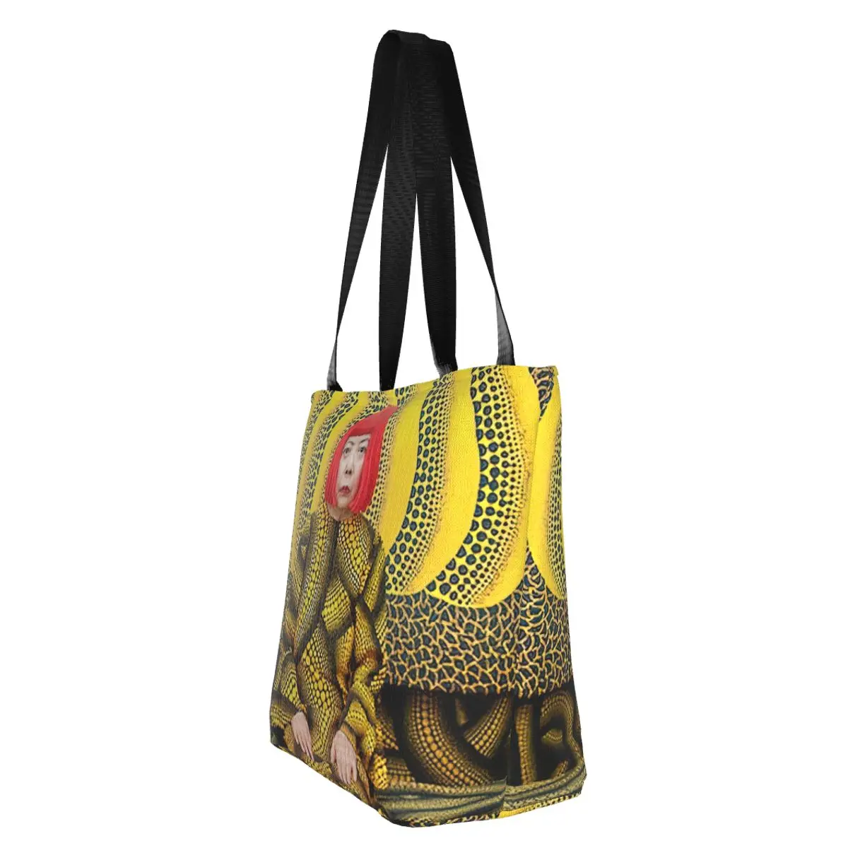 Custom Pumpkin Power Yayoi Kusama ผ้าใบช้อปปิ้งกระเป๋าผู้หญิงรีไซเคิลร้านขายของชํา Pop Art Shopper Tote กระเป๋า