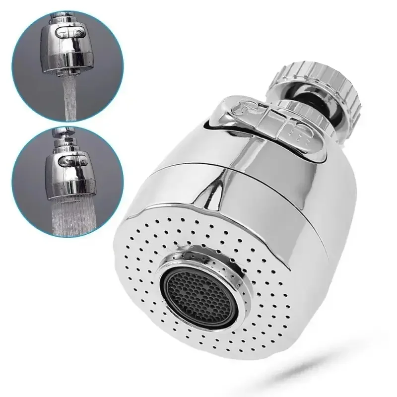Universal Kitchen Faucet Extension Tube with 360 Degree Rotation Water Saving Tap 2/3 Modes Kitchen Gadgets Accessory
