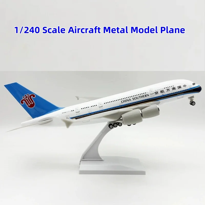 Model samolotu odlewany ciśnieniowo, skala 30 cm, żywica, A380 China Southern Airways, miniaturowy model samolotu do ekspozycji, zabawki samoloty dla dzieci.