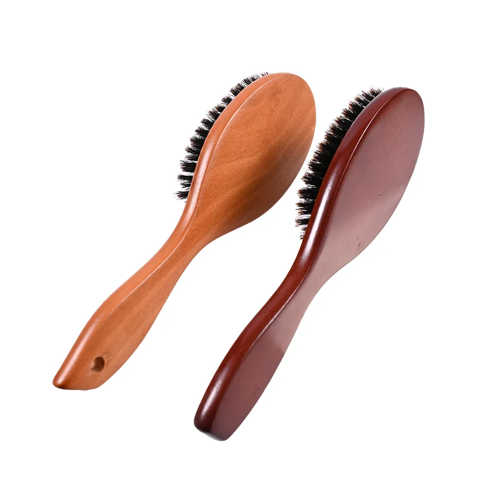 Natural Boar Bristle Hairbrush Massage Comb Smooth Hair Airbag Wooden Comb Smooths Frizz Anti-static Hair Comb Styling Tool