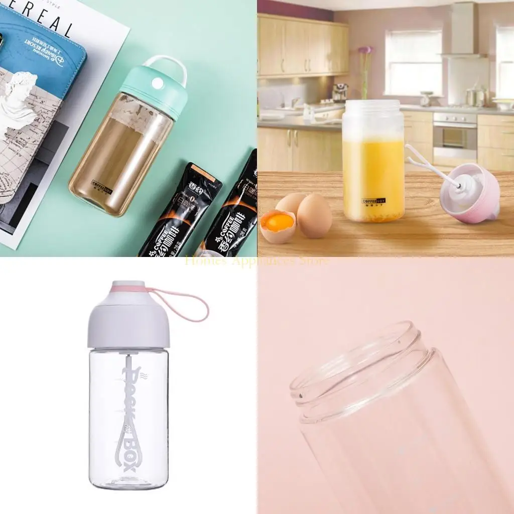 D0ABエレクトリックプロテインシェーカーボトル女性自動自己攪拌カップスモールトラベルコーヒーマグミキシング