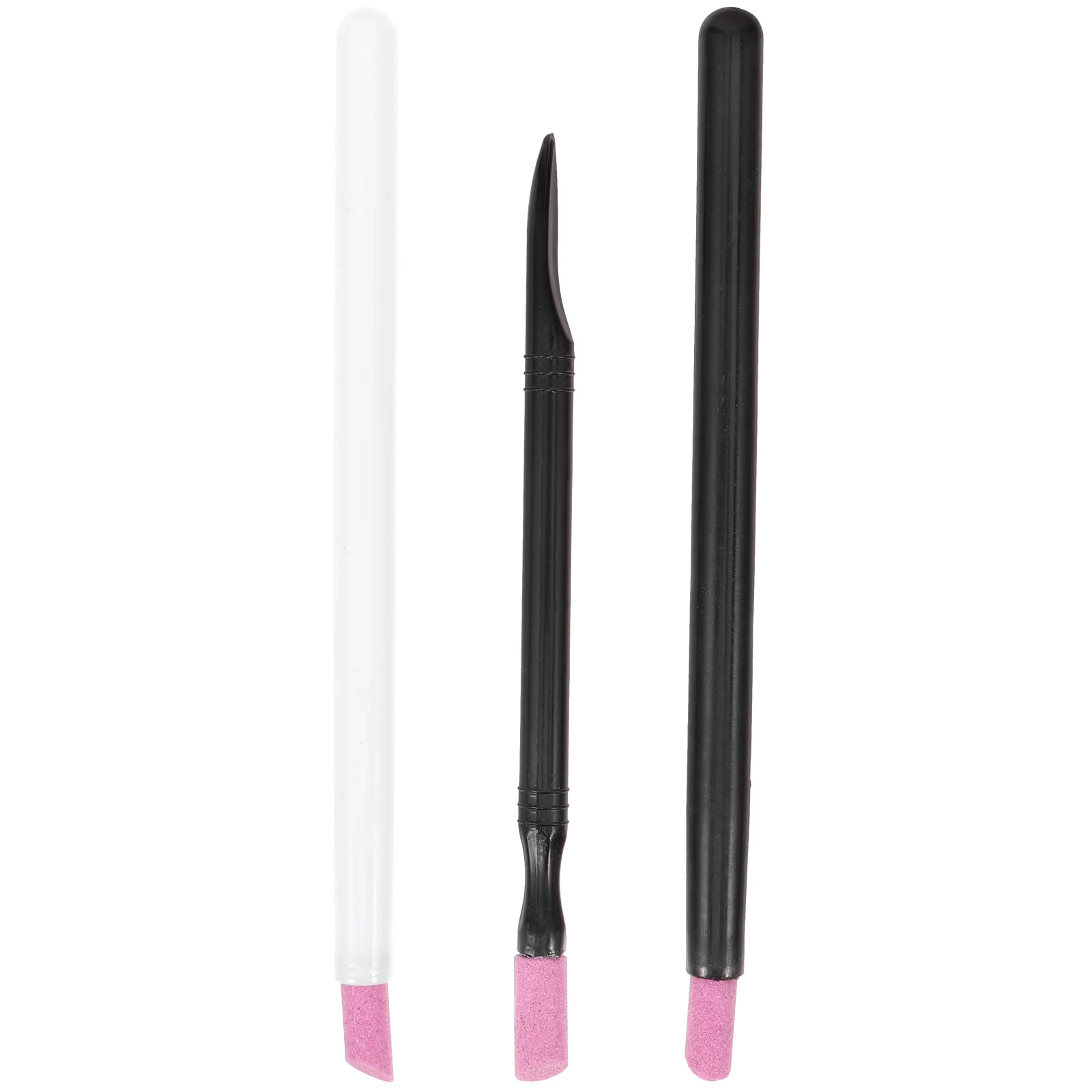 3 個の双頭研磨ペン 2-in-1 ネイル研削ファイル キューティクル除去用 マニキュアツール ネイル美容装置 角質除去ペン