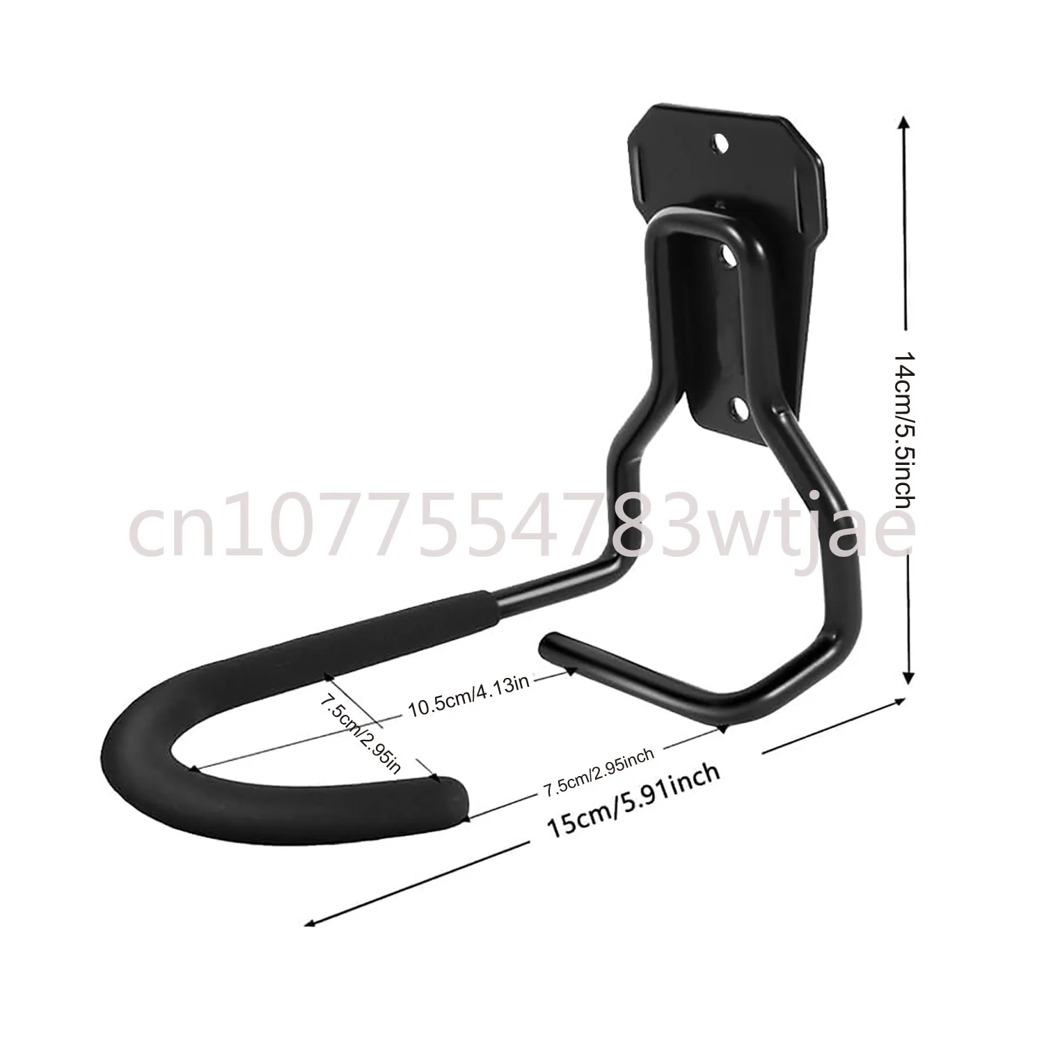 Vertical upright wall mounted bicycle parking rack, children's bicycle hook