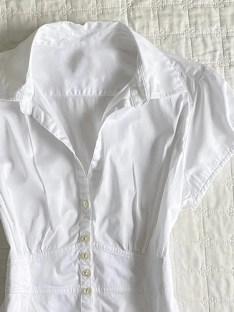 Original f Sved White irt Slim Fit Coton Mélange Moisture ng Vintage Sle Haut pour femme pour les déplacements quotidiens et tous les jours...