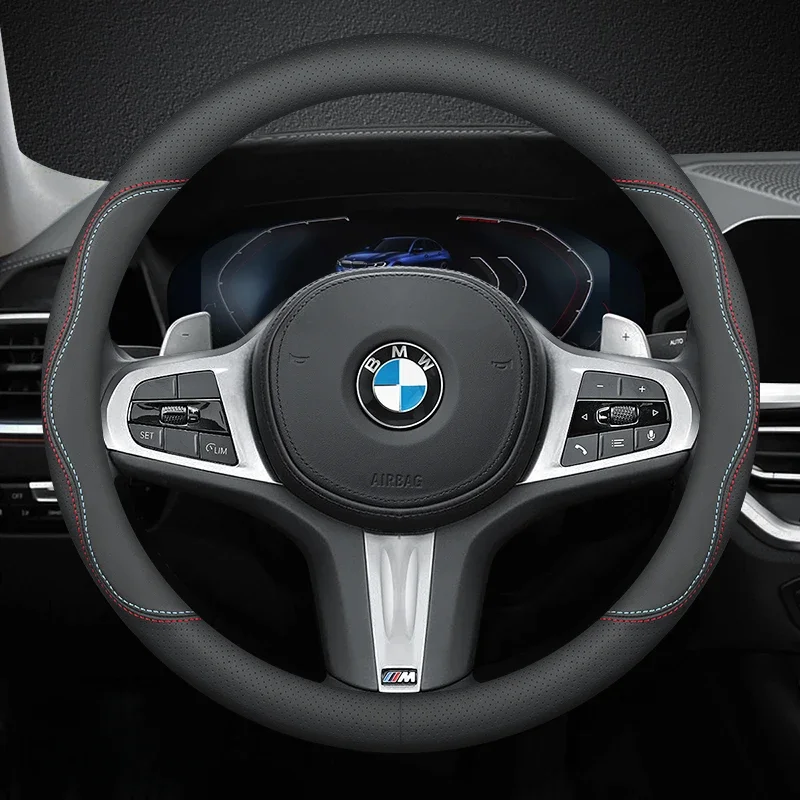 Leather Car Steering Wheel Cover for BMW 1 2 3 4 5 Series F40 G20 G26 G01 G02 G05 G06 G07 X1 X3 X4 X5 X6 X7 2011 - 2025