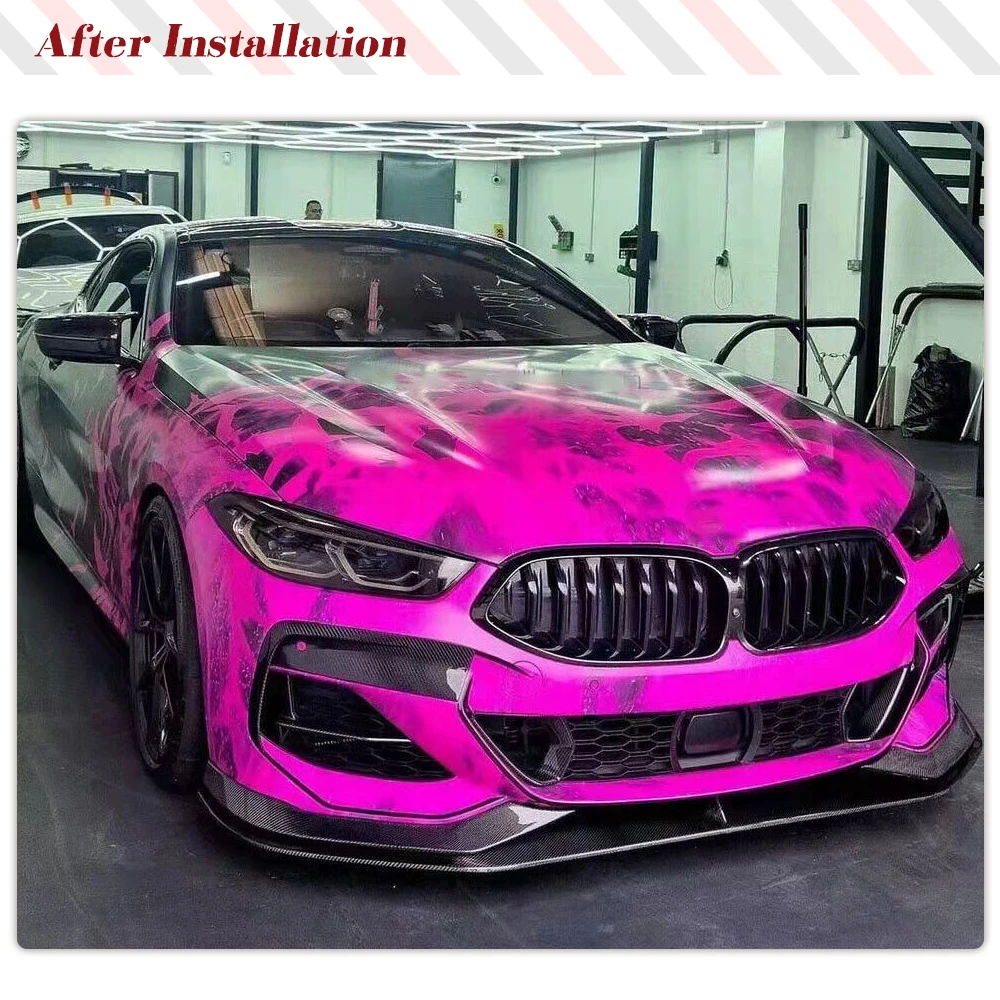 Car Front Bumper Lip Spoiler for BMW 8 Series G14 G15 G16 M Sport 2018-2022 Car Front Racing Body Kits Splitter DRY Carbon Fiber