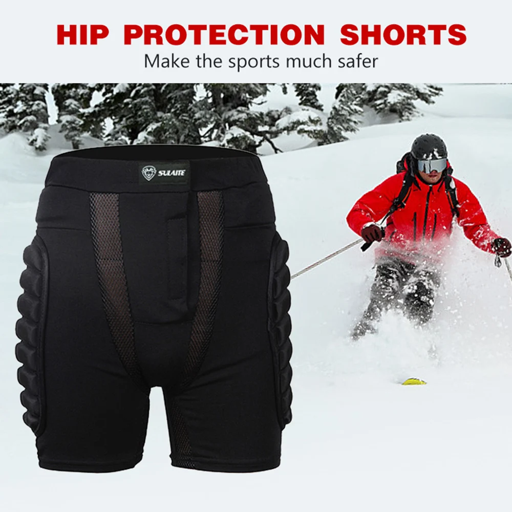 XXL Hip Butt Protection Padded Shorts Armor Hip Protection Shorts Pad for Snowboarding Skating Skiing Riding Shorts Men Women