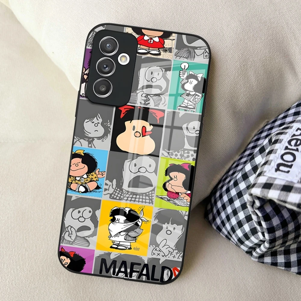 Comics Mafaldas Phone Case for Samsung S24 Ultra S23 S22 S20 Fe S21 Plus Galaxy A54 A34 A24 A53 M54 Note 20 Back Cover